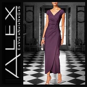 ALEX EVENINGS, PLUM PURPLE GOWN, SIZE 16